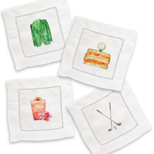 Augusta Mixed Linen Cocktail Napkin Set