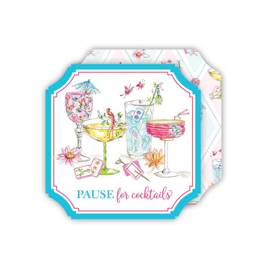 Pause For Cocktails Coasters