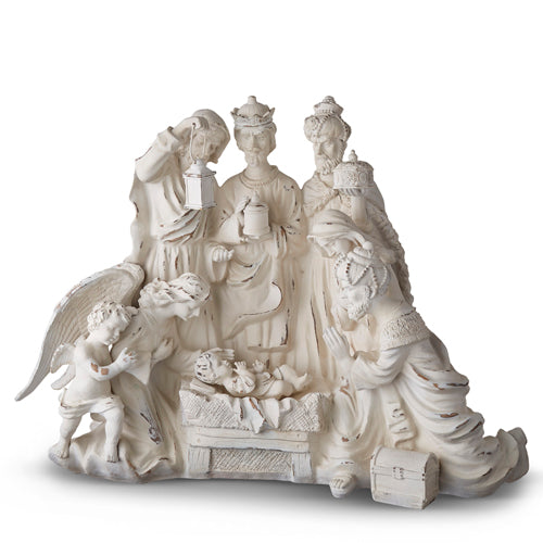 Distressed White Nativity