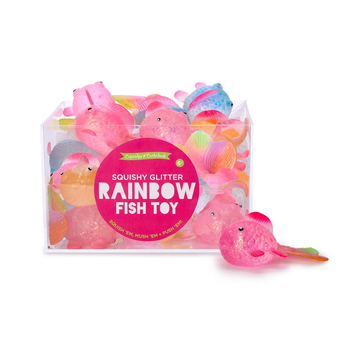 Guppy Squishy Glitter Fish