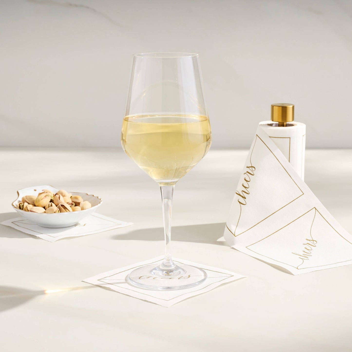 Cocktail Napkin Stand in Gold