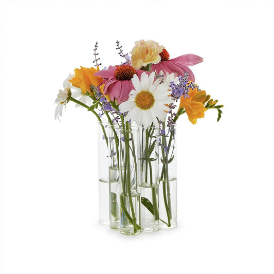 Connected 9 Tube Flower Vase