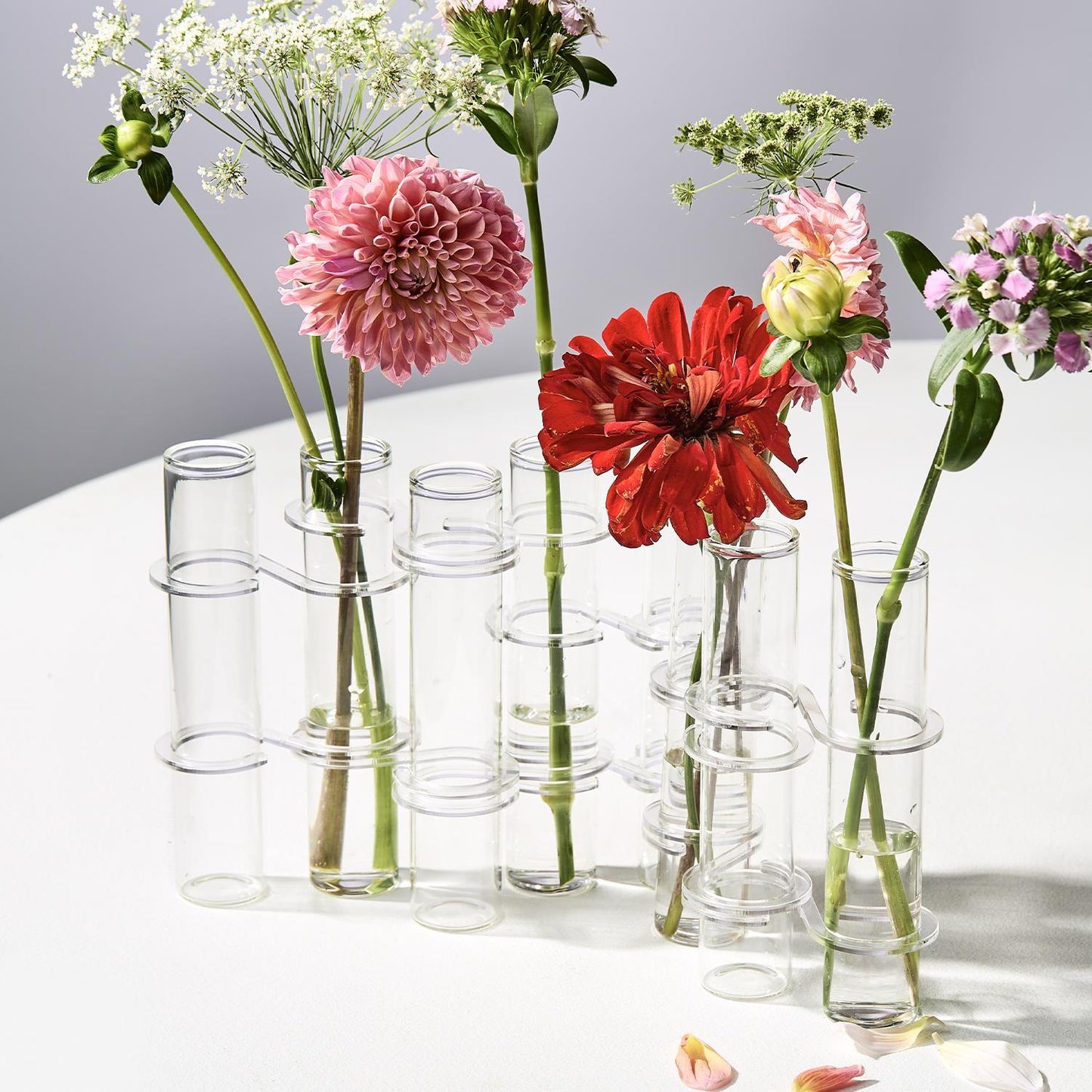 Hinged 8 Tube Flower Vase