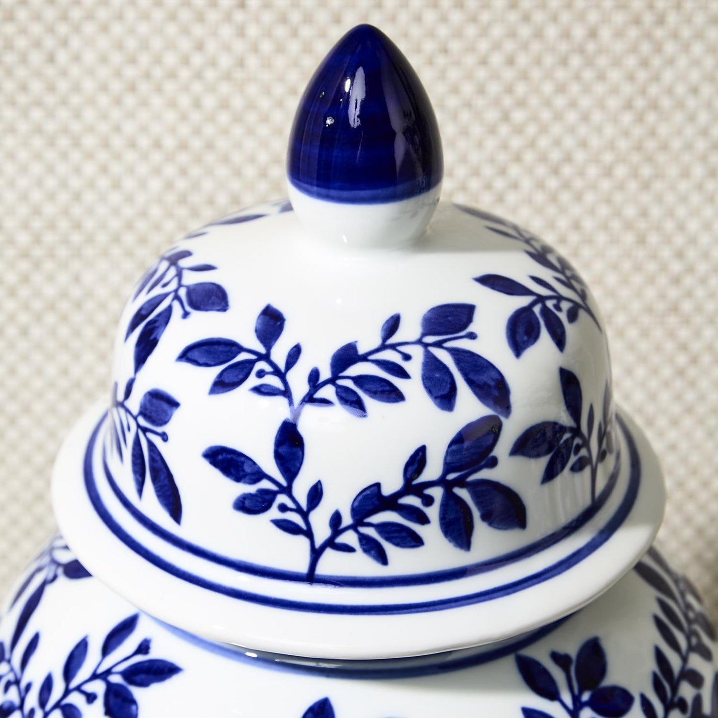 Hand Painted Chinoiserie Jar