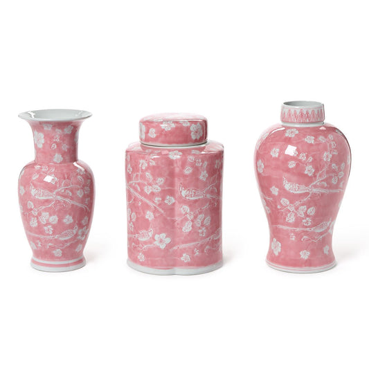 Pink Chinoiserie Vase