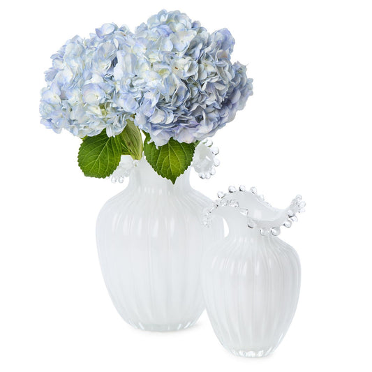 Glass Pearl White Vase