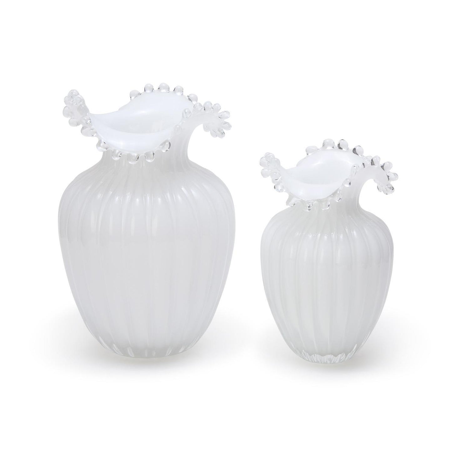 Glass Pearl White Vase