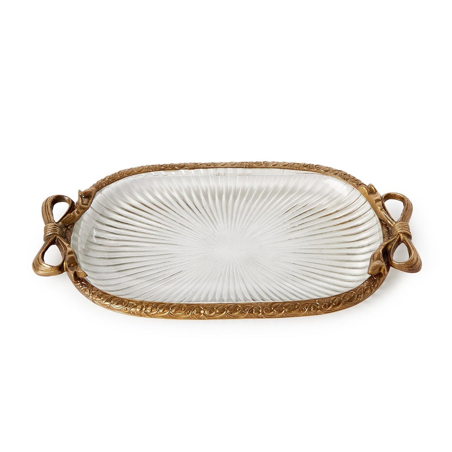 Antique Gold Glass Tray