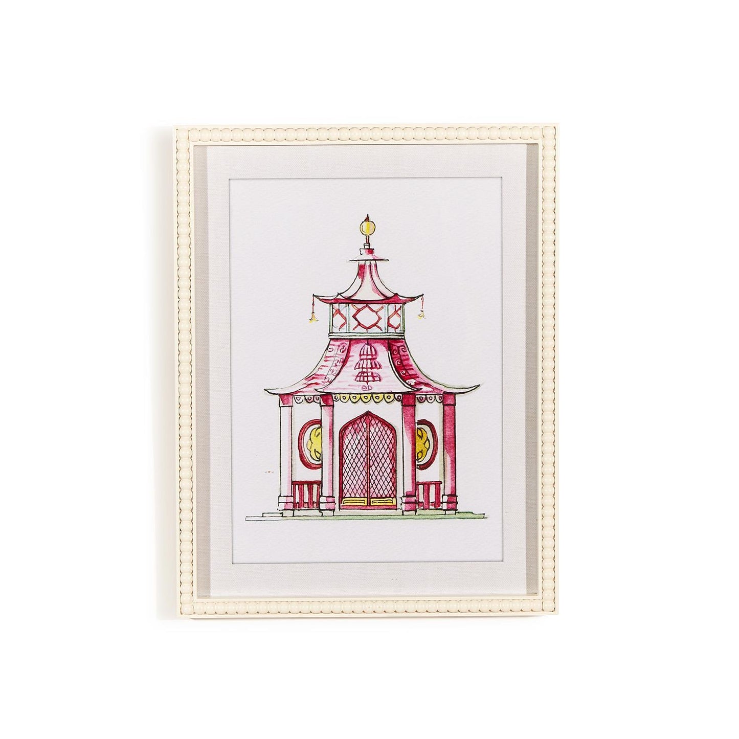 Pink Pagoda Framed Art