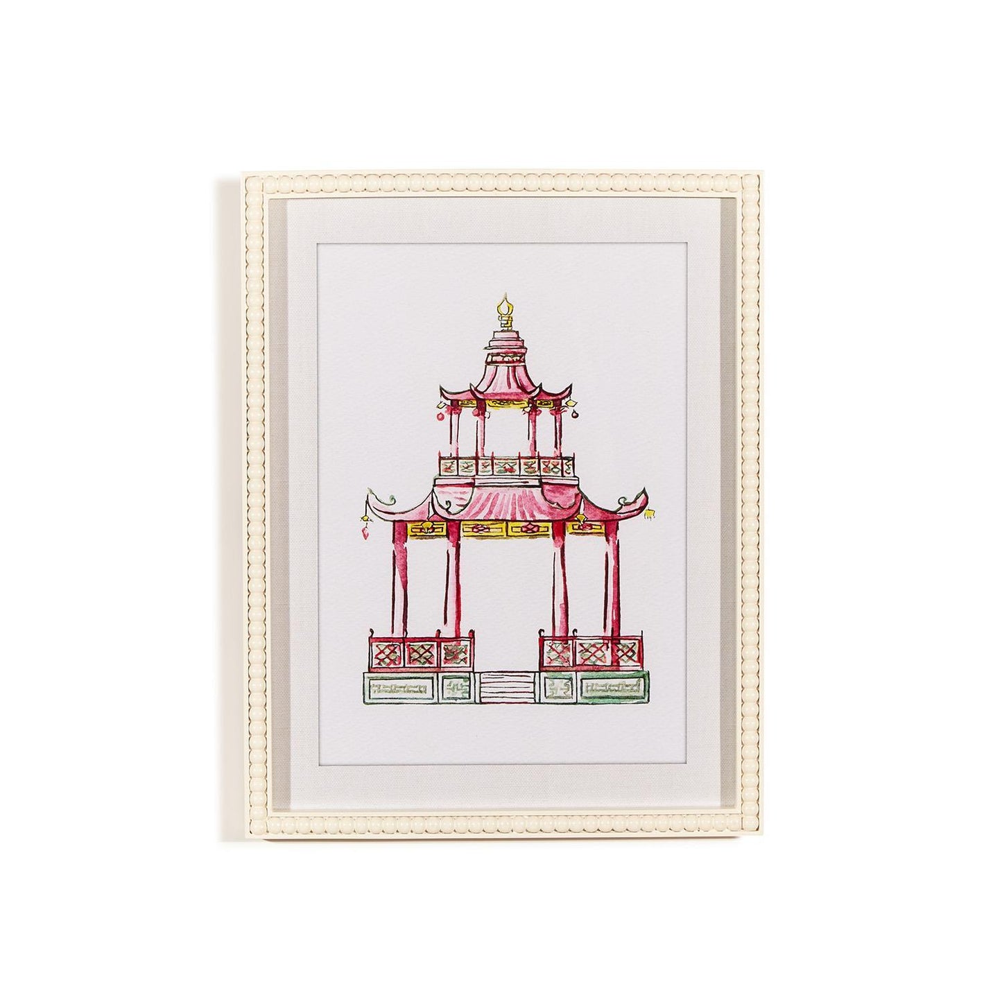 Pink Pagoda Framed Art