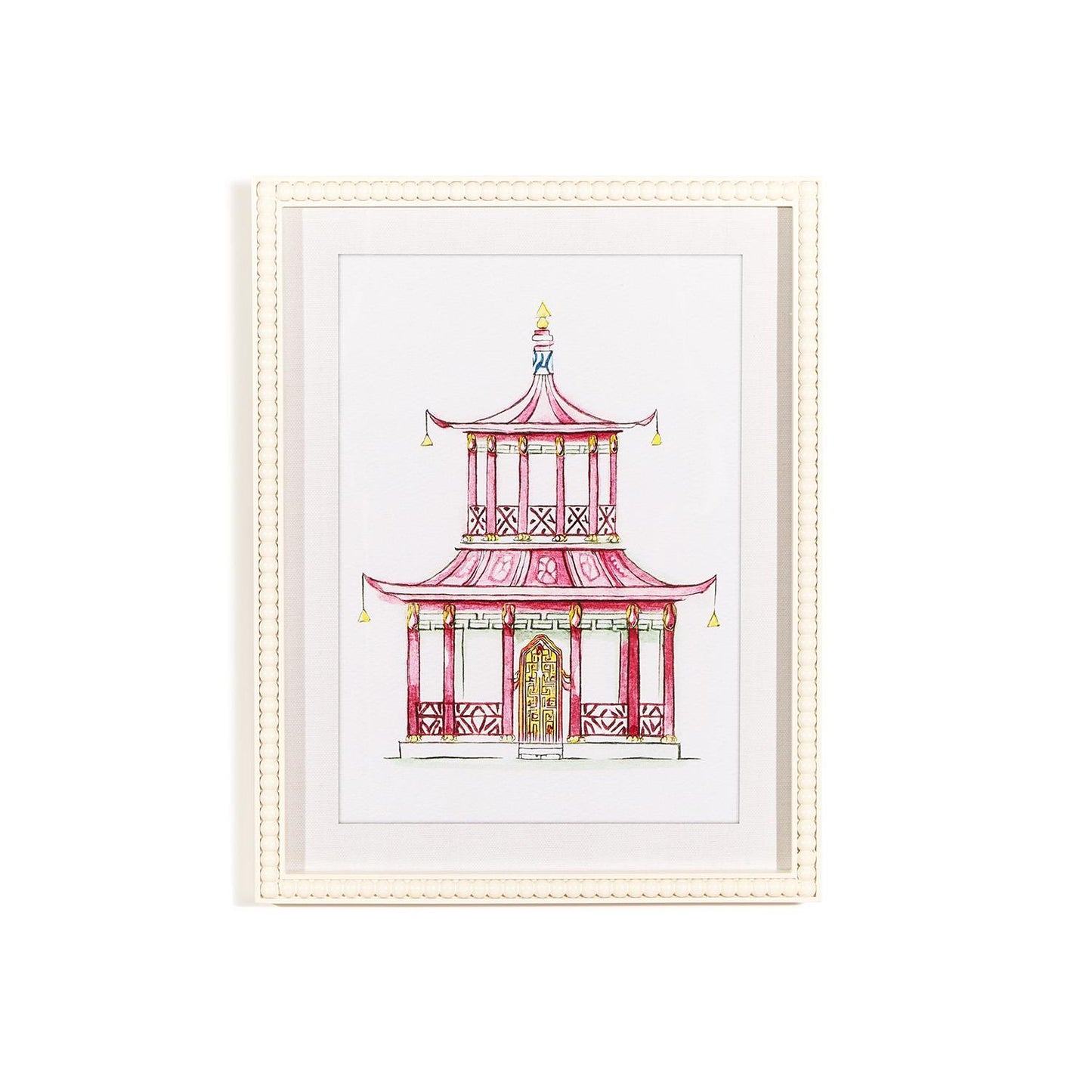 Pink Pagoda Framed Art