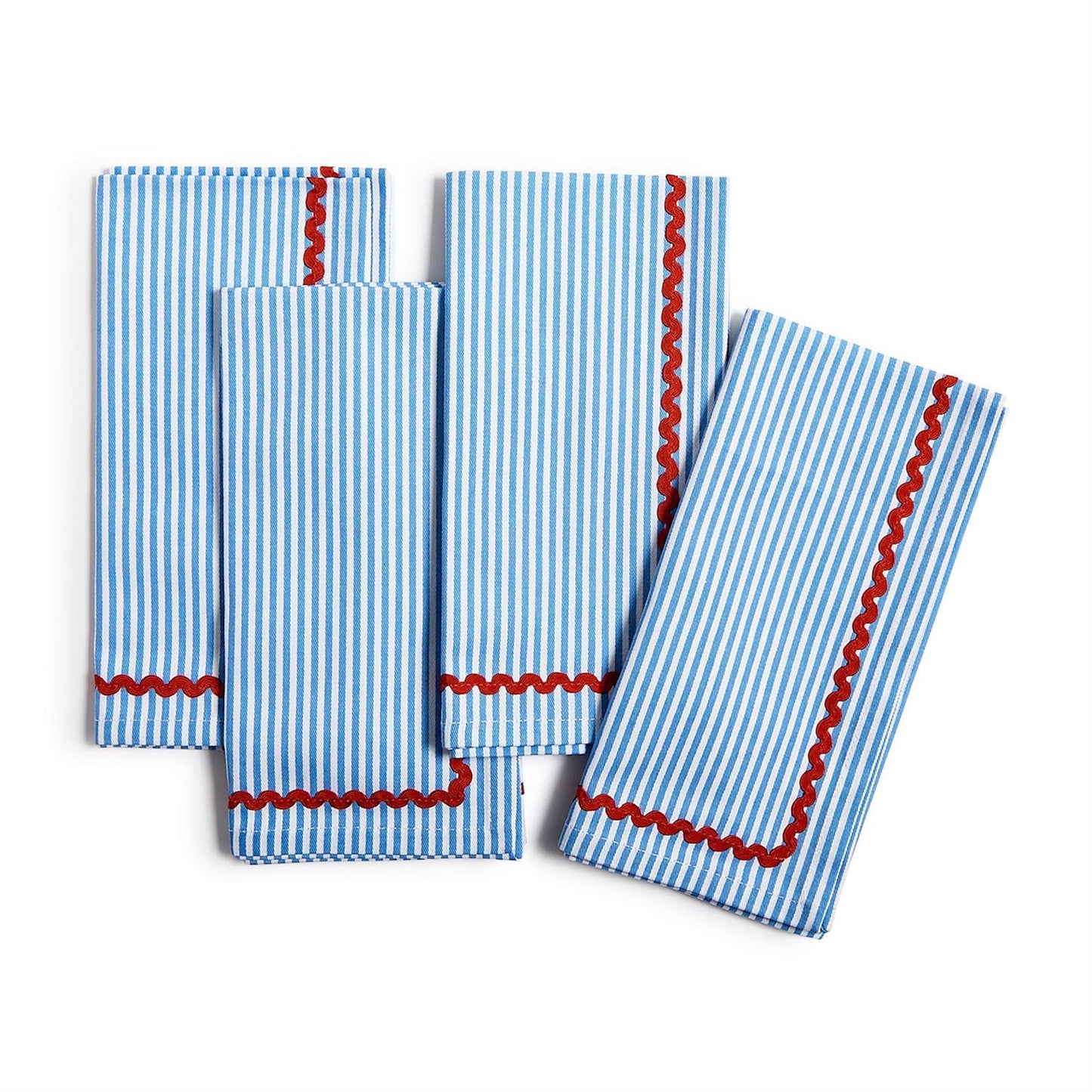 Blue Striped Dinner Napkins