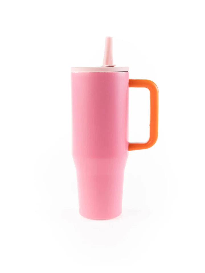 Tumbler Hot Pink Colorblock 40oz