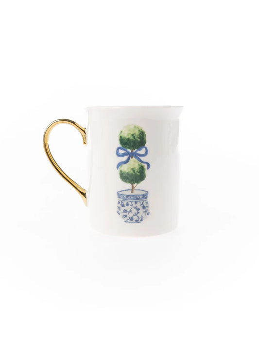 Gold Handle Mug Topiary