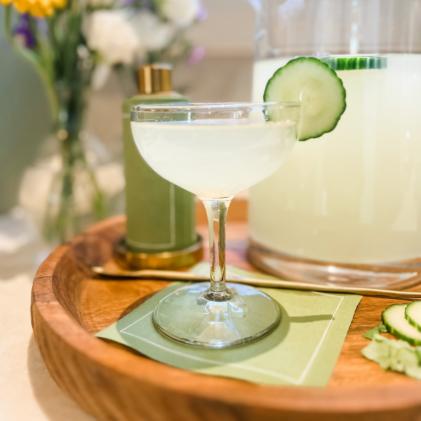 Cotton Cocktail Napkin Roll: Olive