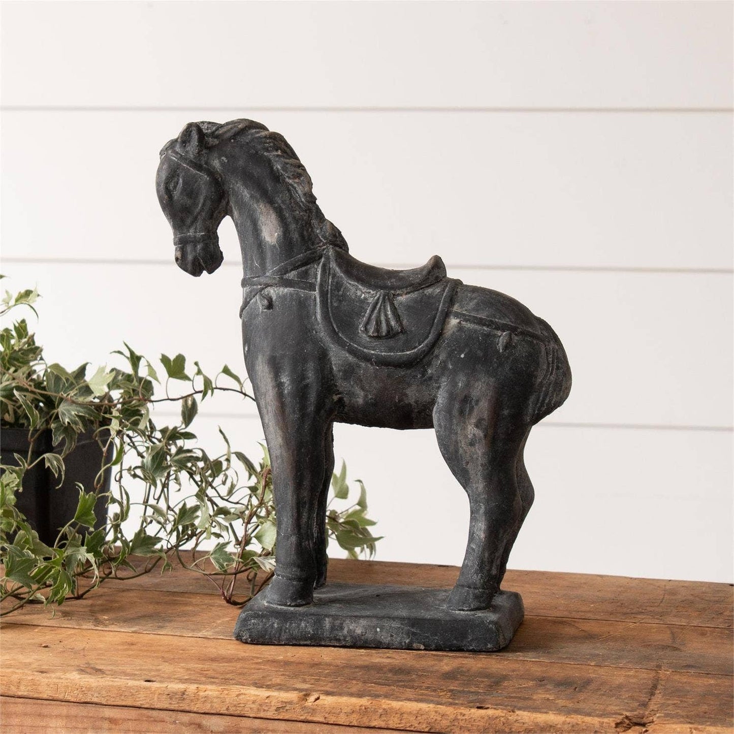 Distressed Cement Horse
