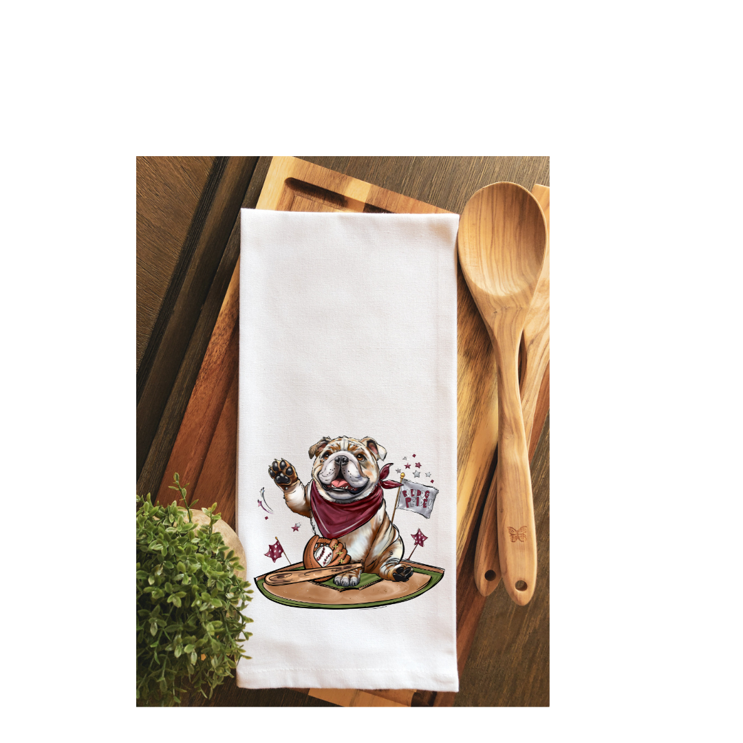 Mississippi  Bulldog Gameday Tea Towel