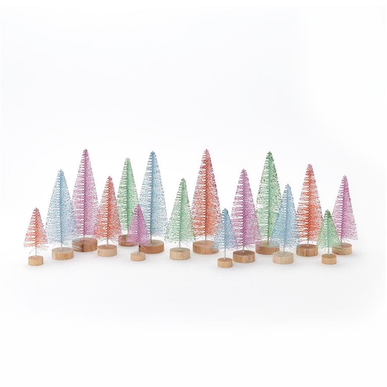 Holiday Bottle Trees Multicolor