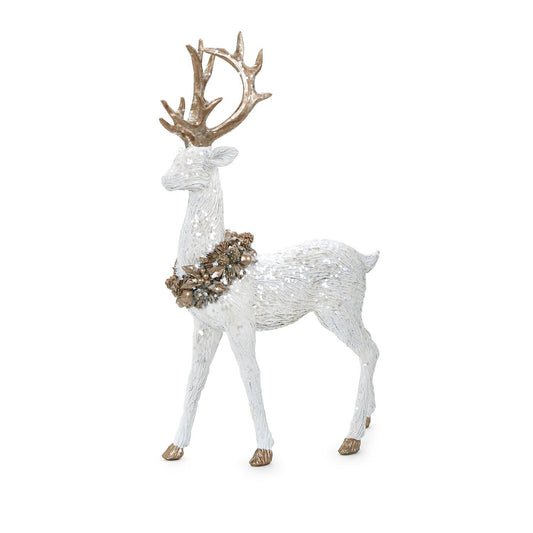 White Glittered Deer