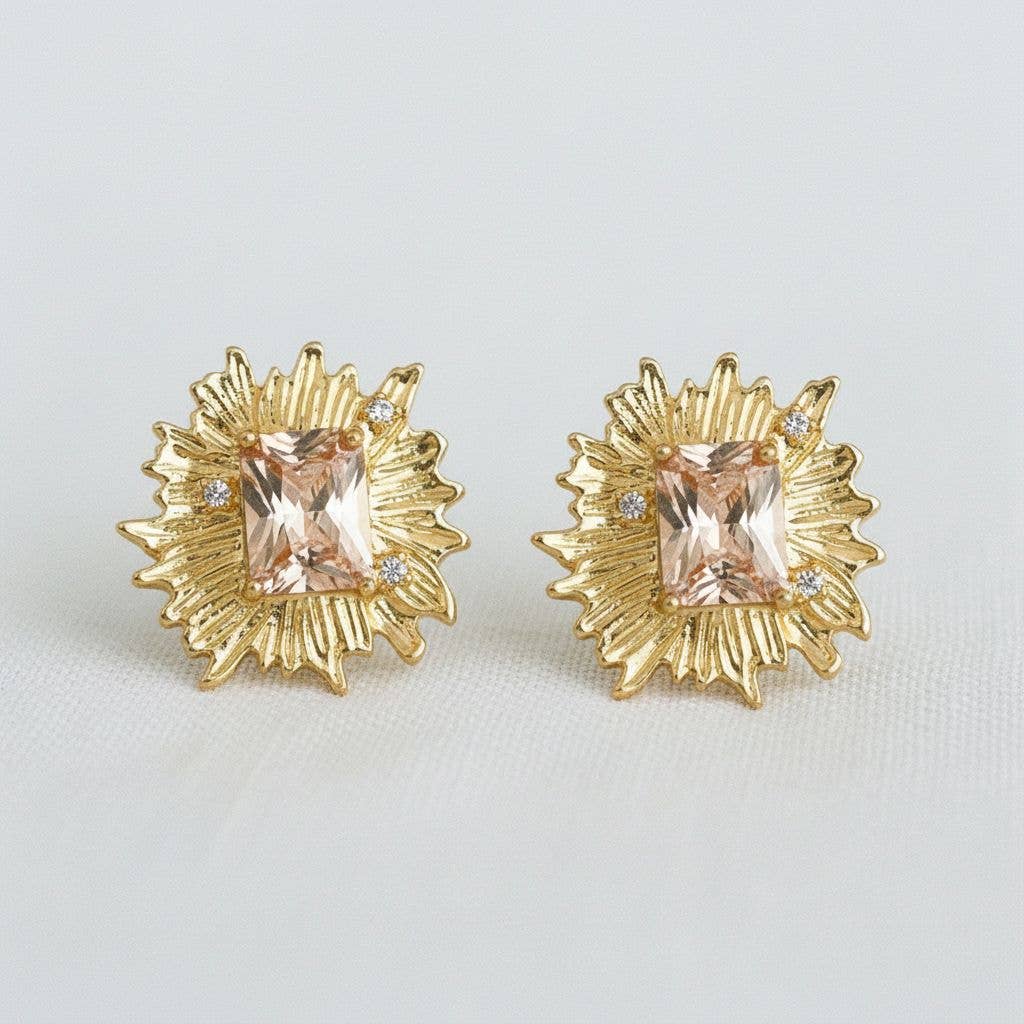 Floral Gemstone Earrings