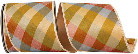 Plaid Diagonal Dupioni