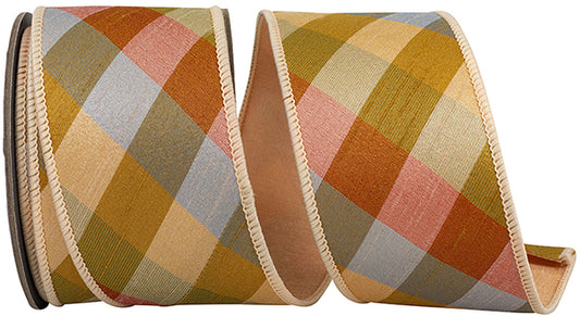Plaid Diagonal Dupioni