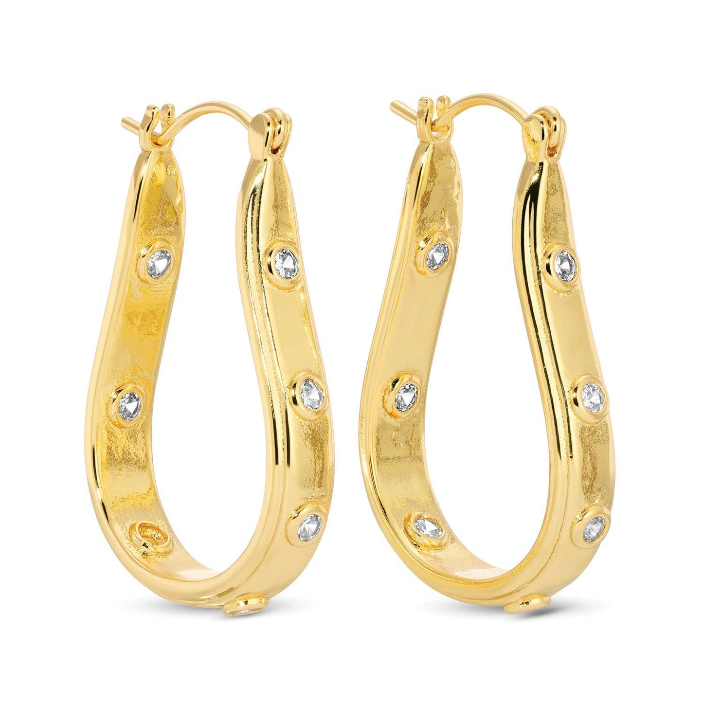 Petite Oblong Latch Earrings