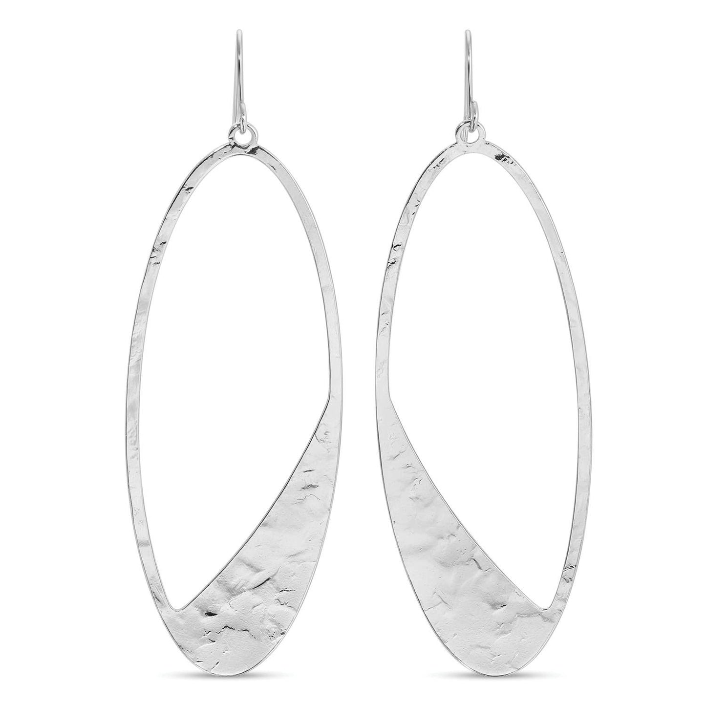 Long Gilded Oval Earrings