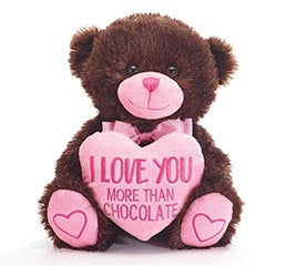 Brown Plush I Love You More Than Chocolate