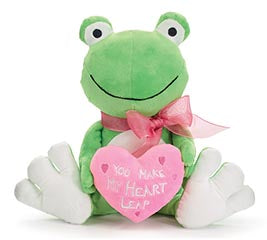 Plush Sitting Green Frog