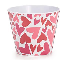 Pink & Red Heart Pot Cover