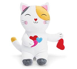 Plush Valentine Kitty Cat With Heart