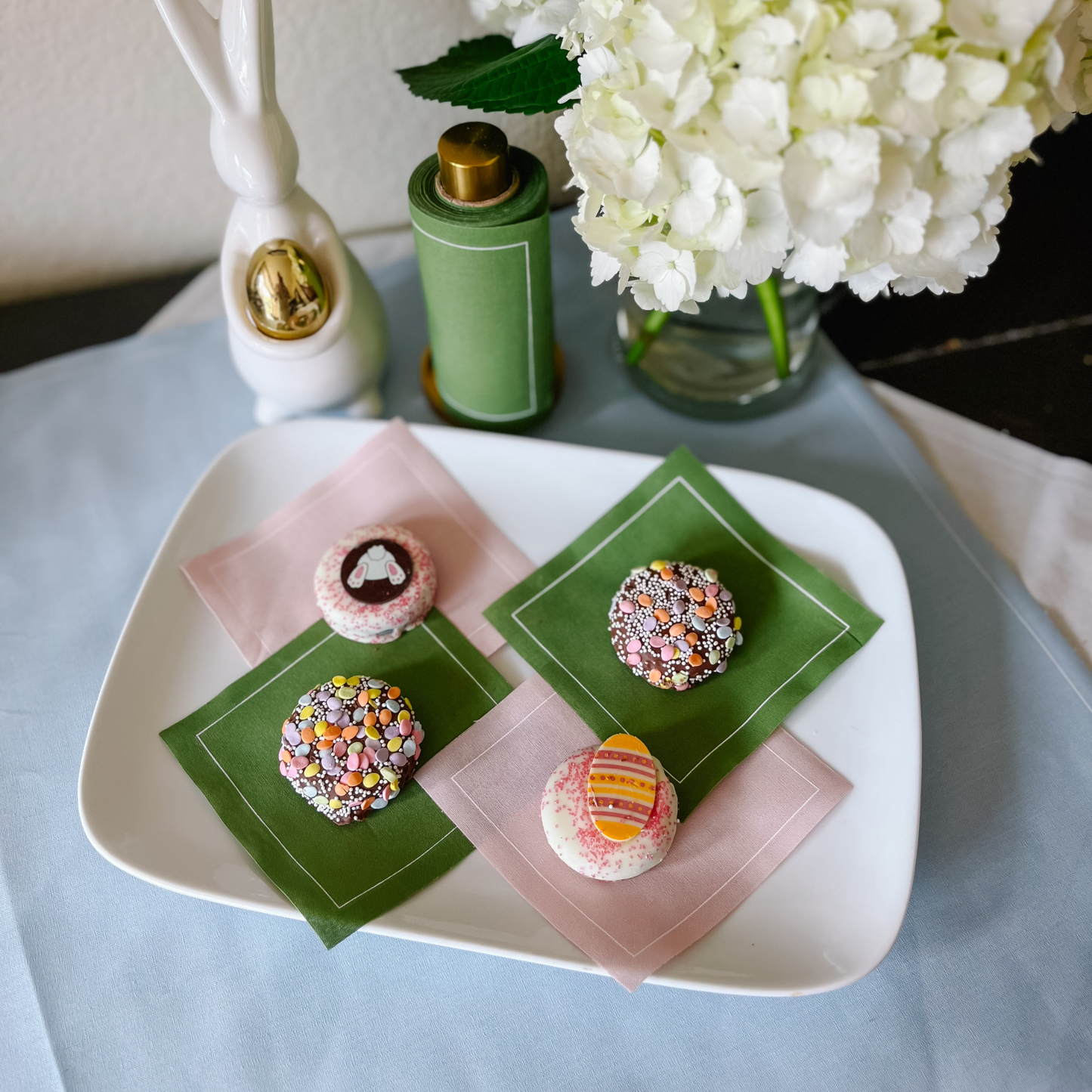Cotton Cocktail Napkin Roll: Olive