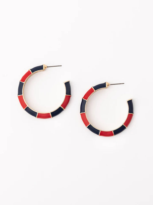 Earrings Ashlynn Red & Blue L