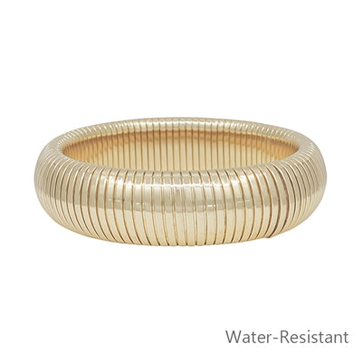 Gold Ribbed Bracelet