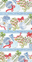 Blue Ornaments Guest Towels