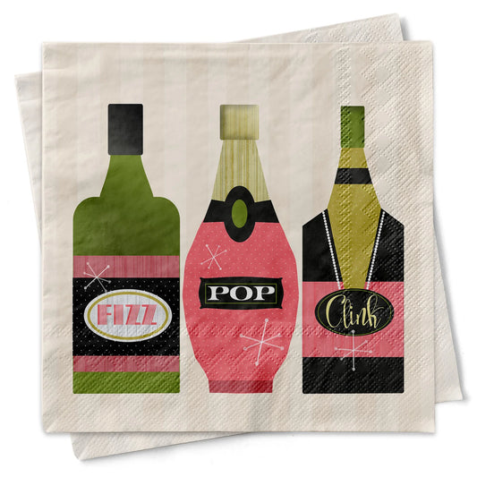 BEVERAGE NAPKIN - Fizz Pop Clink