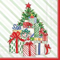 Christmas Presents Tree Cocktail Napkin