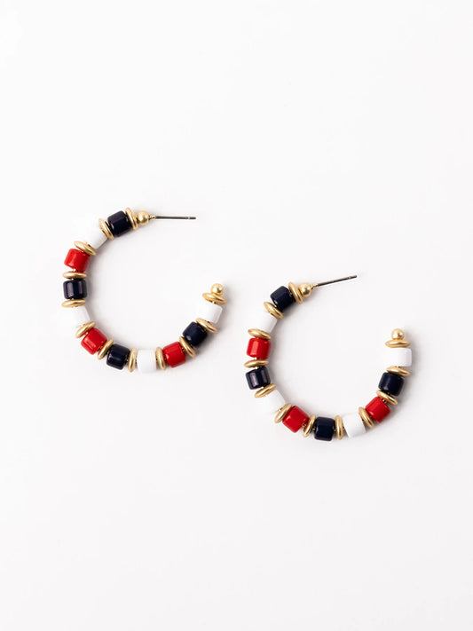 Earrings Cara Red & Blue M