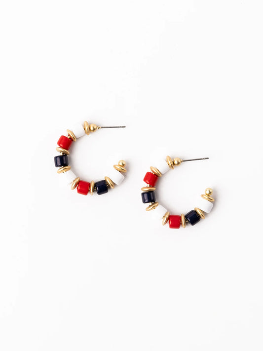 Earrings Cara Red & Blue S