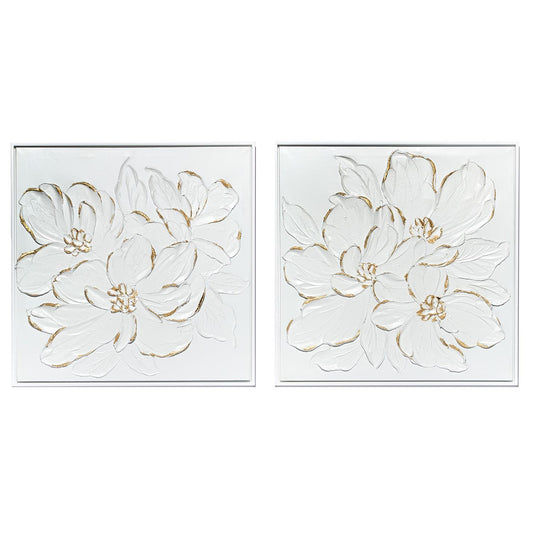 White Florals Wall Art