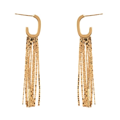 Gold Hoop Fringe ER