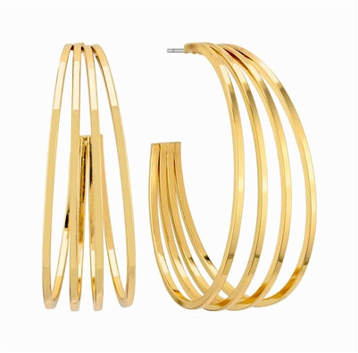 Gold Layered Hoop ER