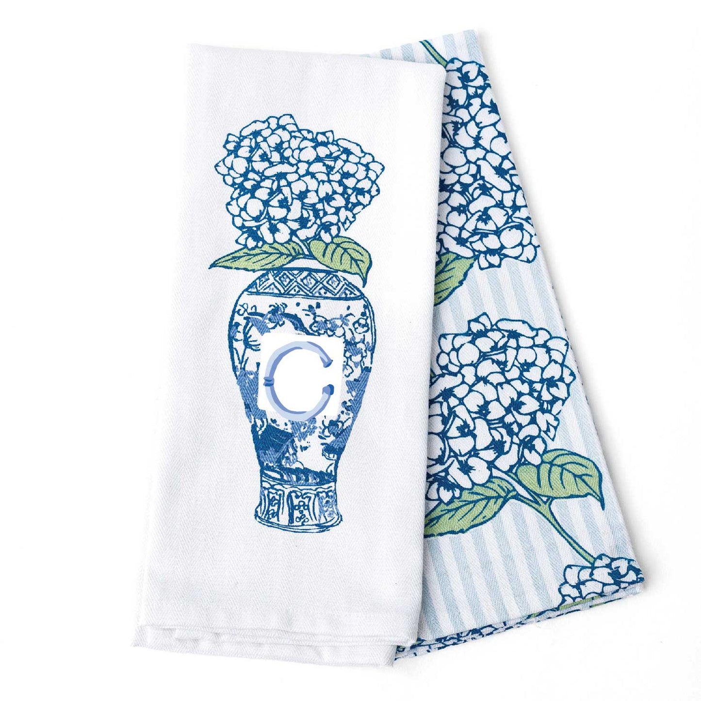Monogram Hydrangea Towel