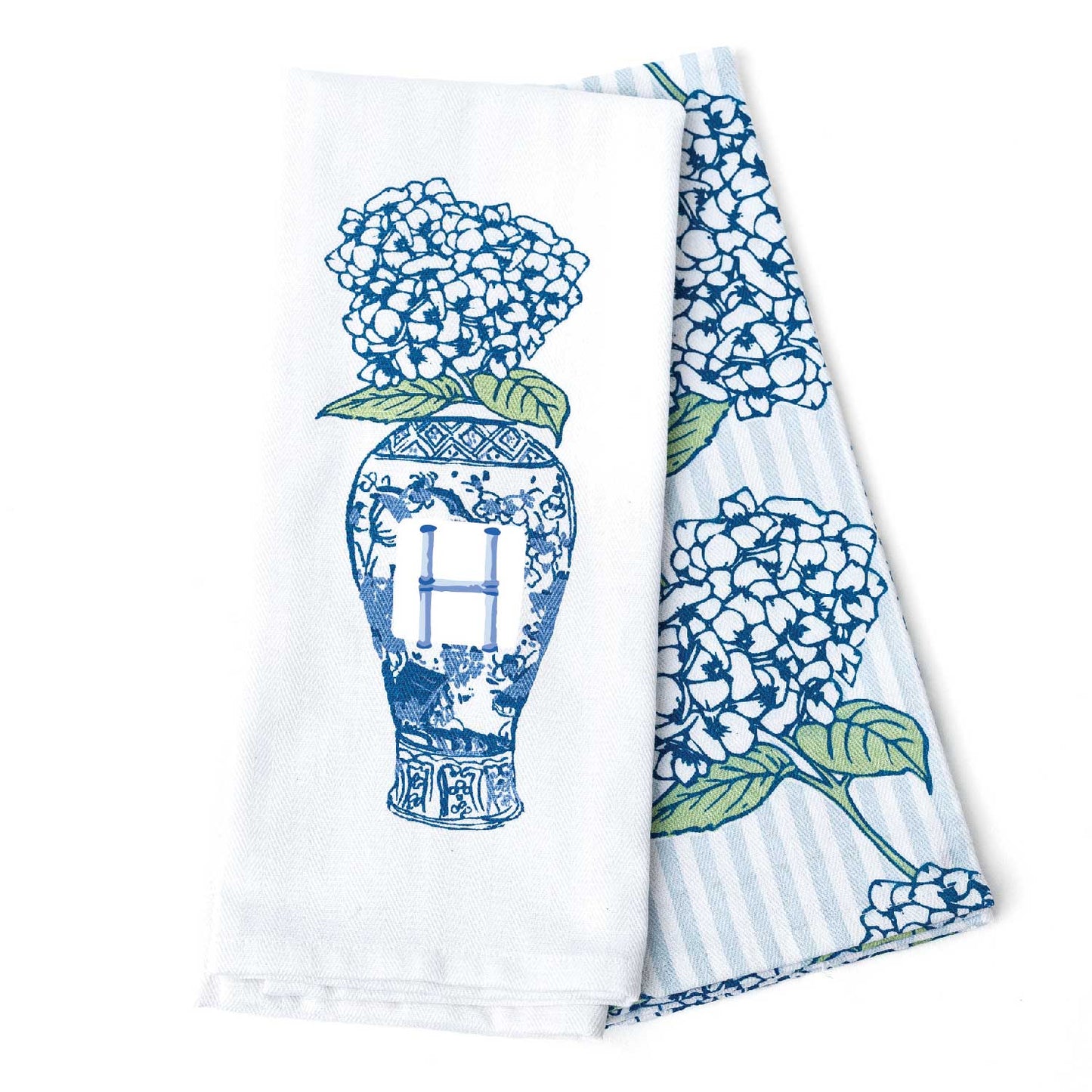 Monogram Hydrangea Towel