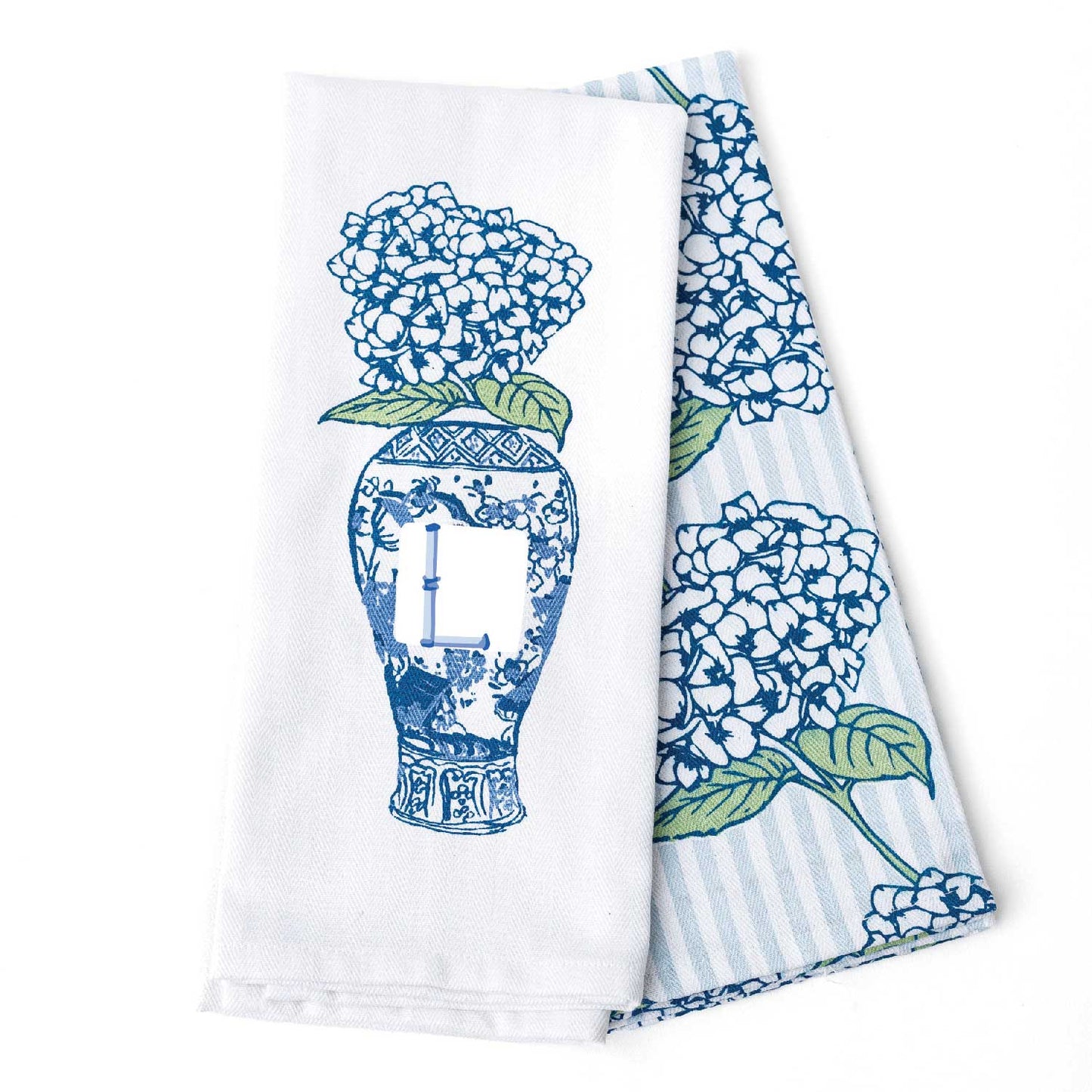 Monogram Hydrangea Towel