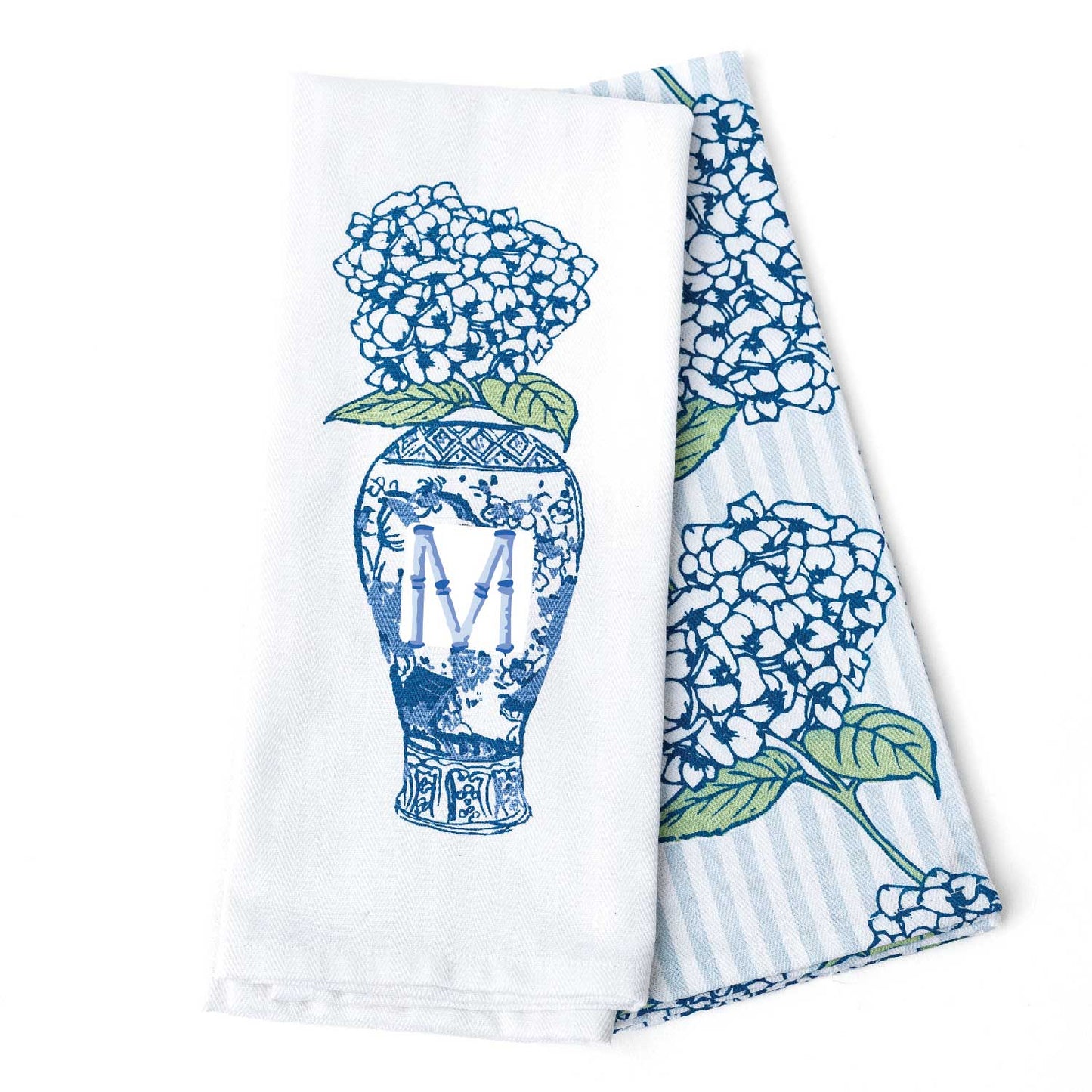 Monogram Hydrangea Towel