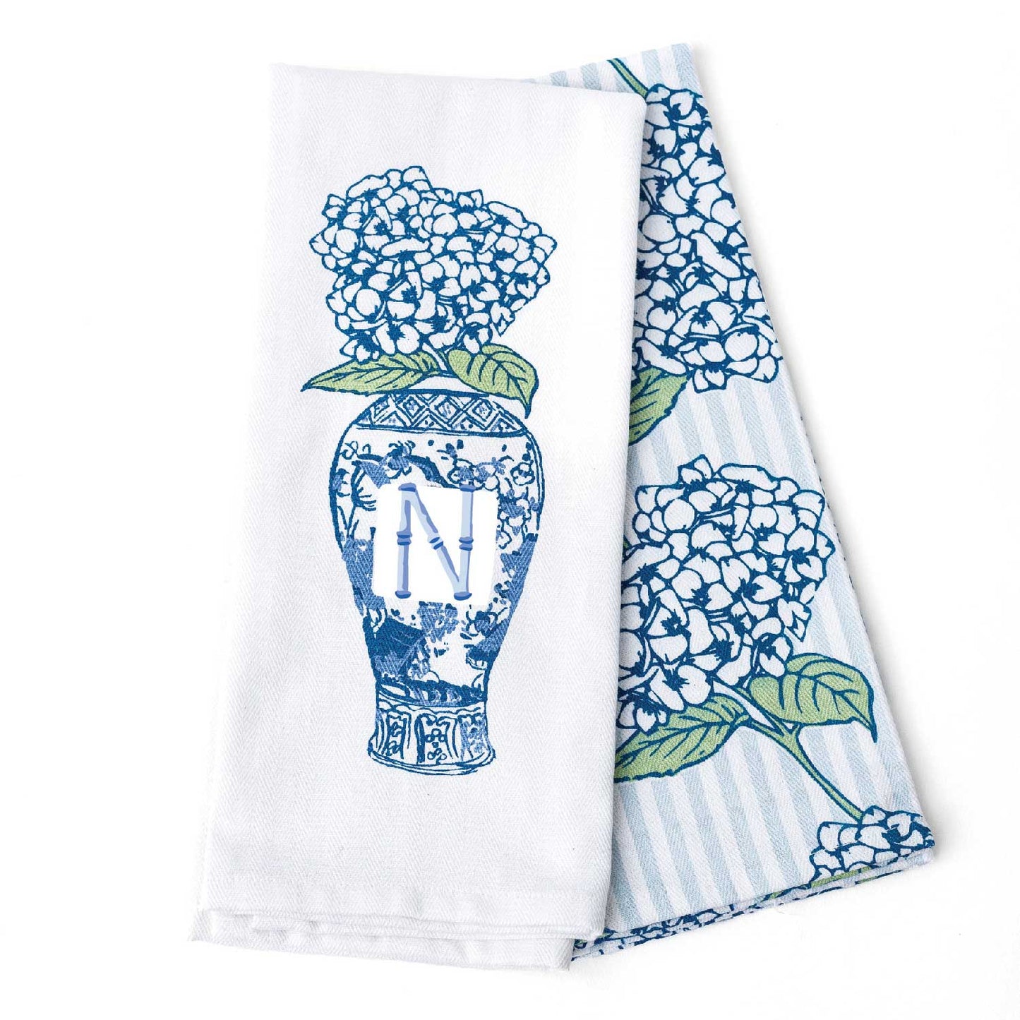 Monogram Hydrangea Towel