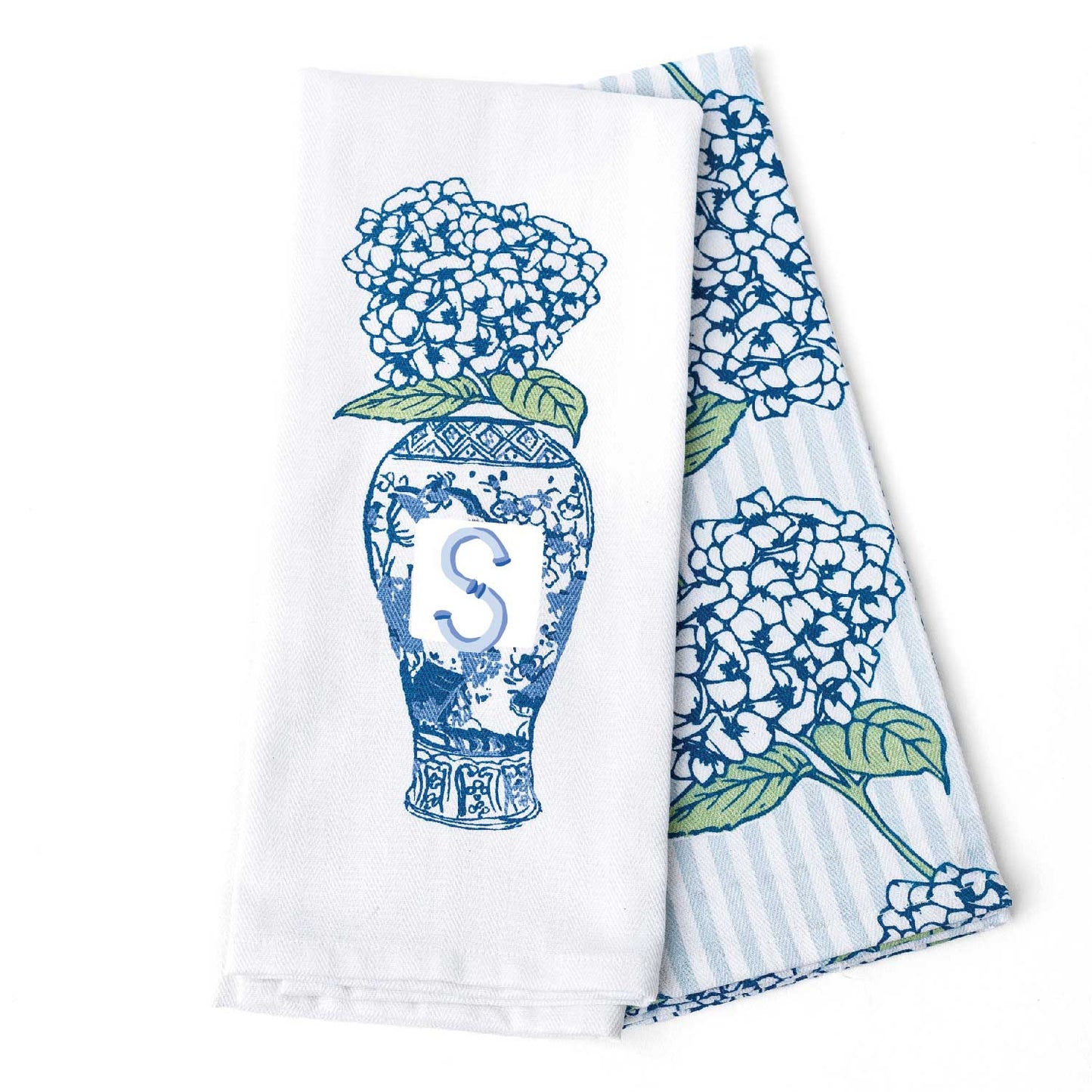 Monogram Hydrangea Towel