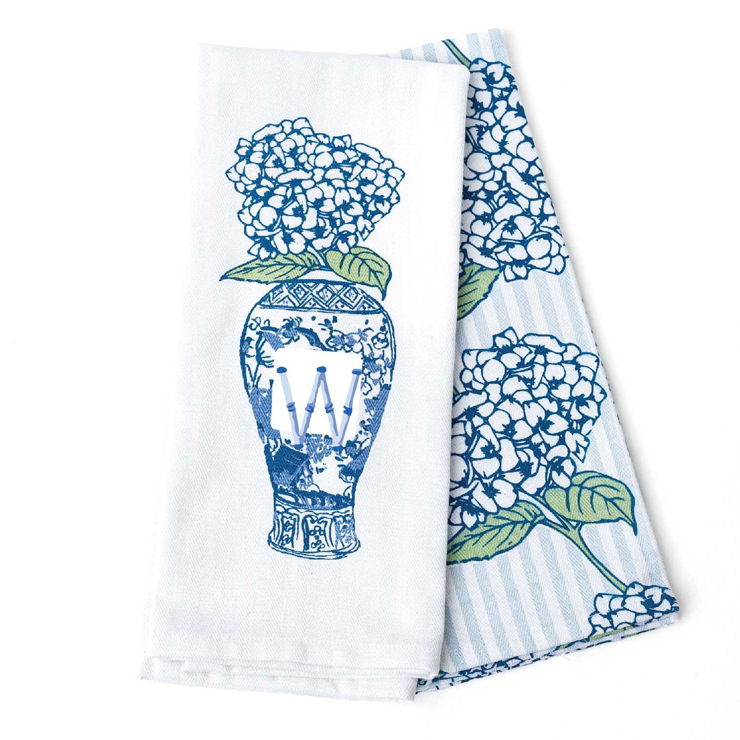 Monogram Hydrangea Towel